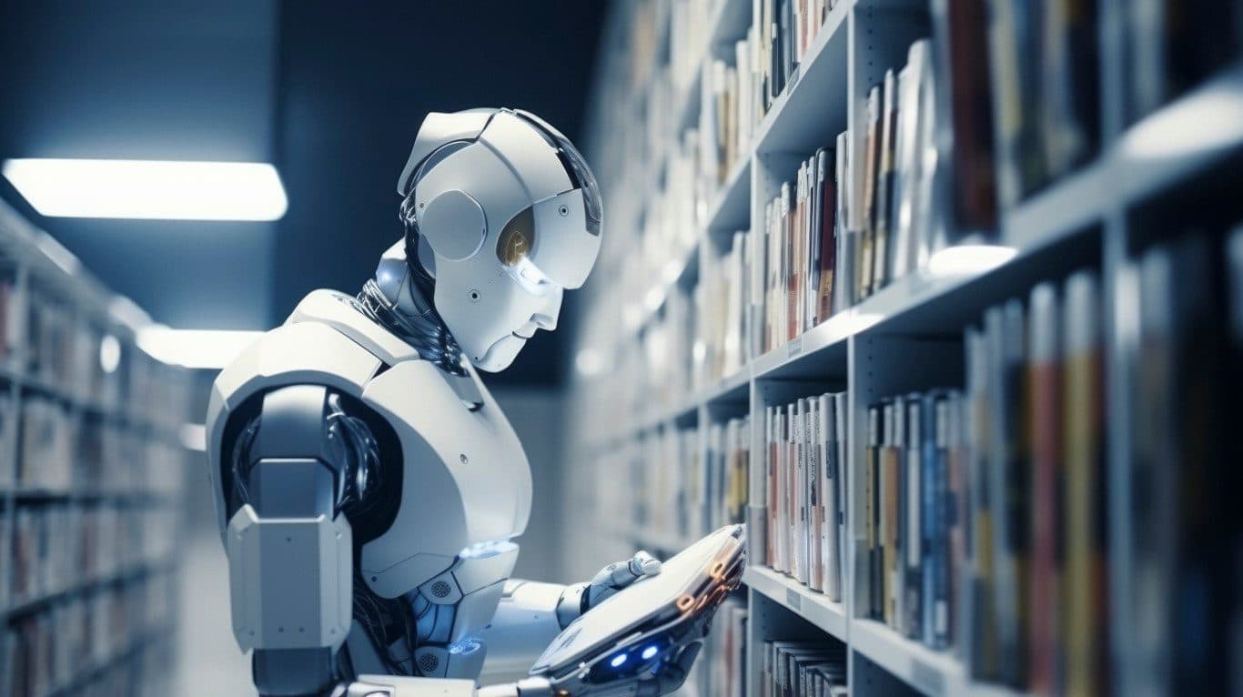 robot working as librarian