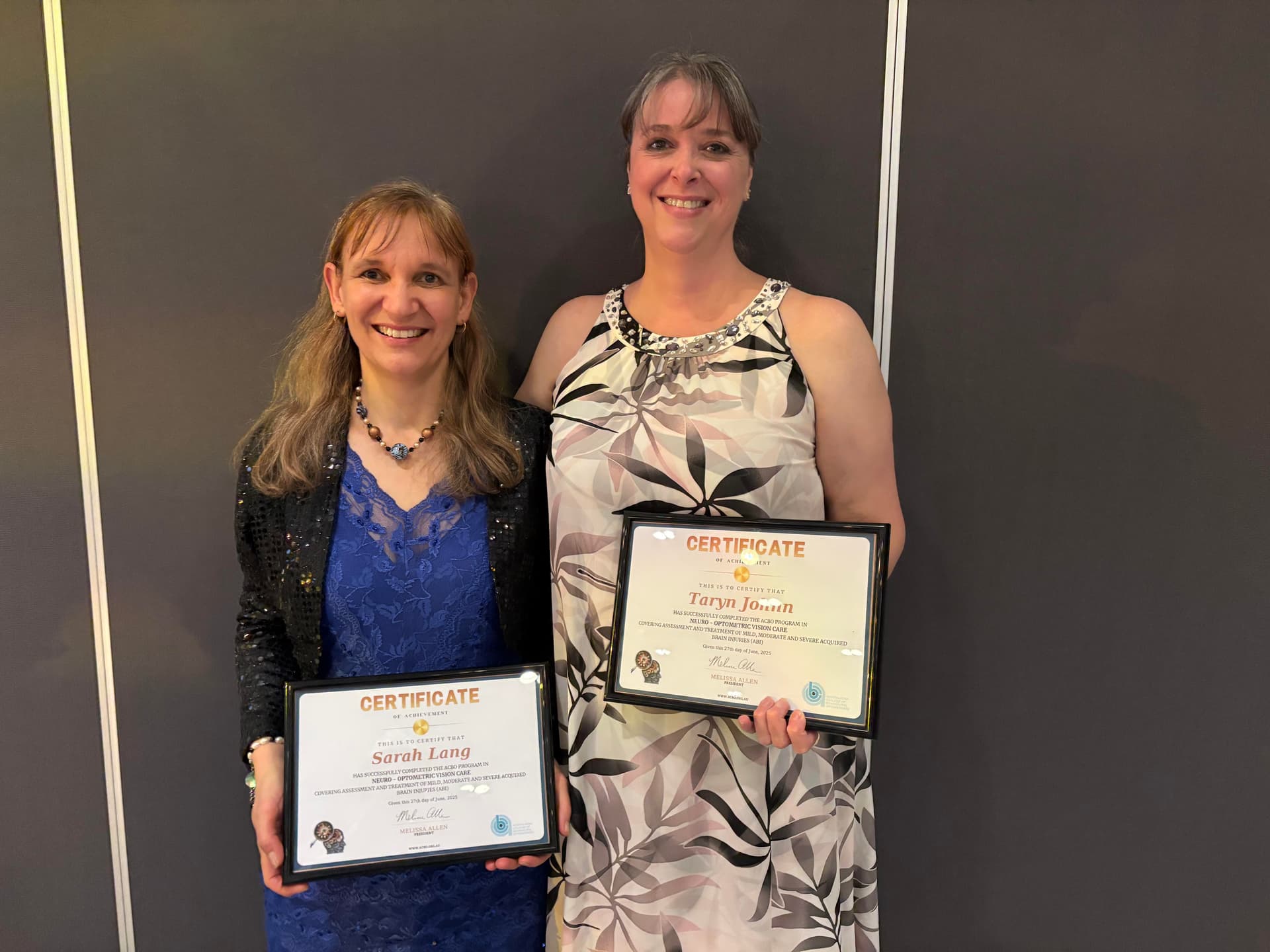 A ACBO Neuro Optometry Awardess
