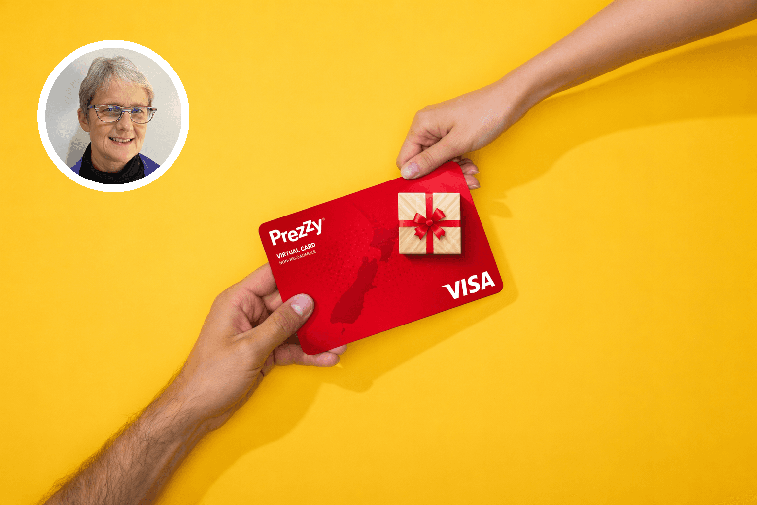 Prezzy Card being delivered to the winner