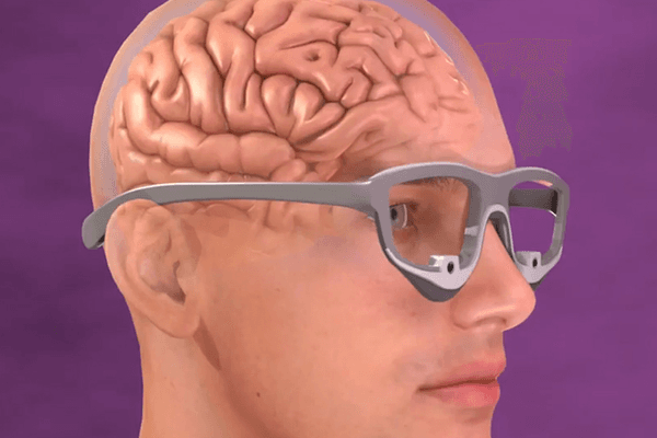 Optogenetic brain system for blindness