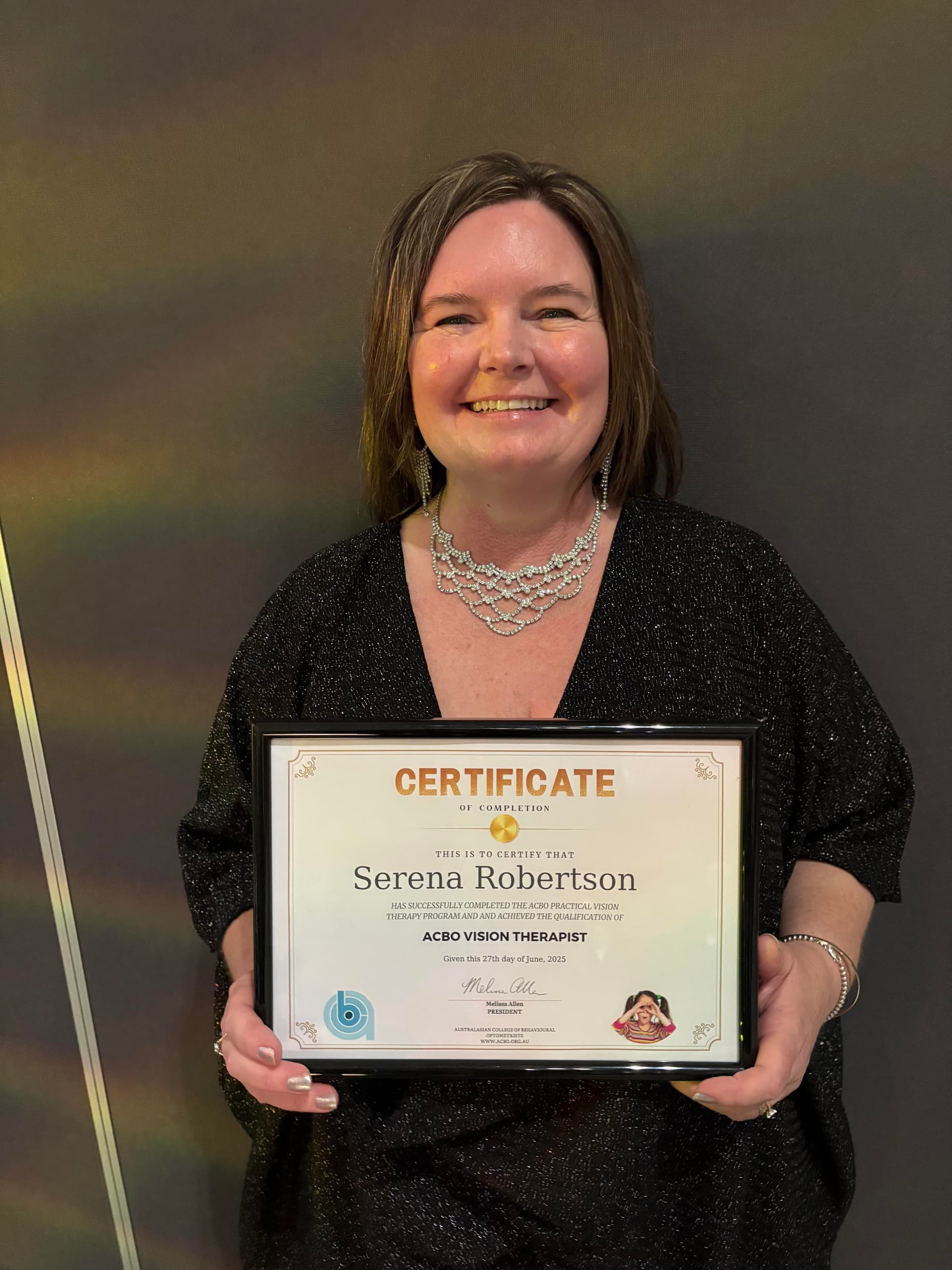 A ACBO Serena VT Certificate