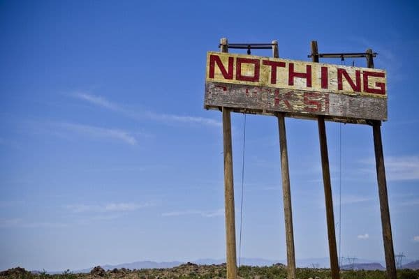 The nothing that is not there…