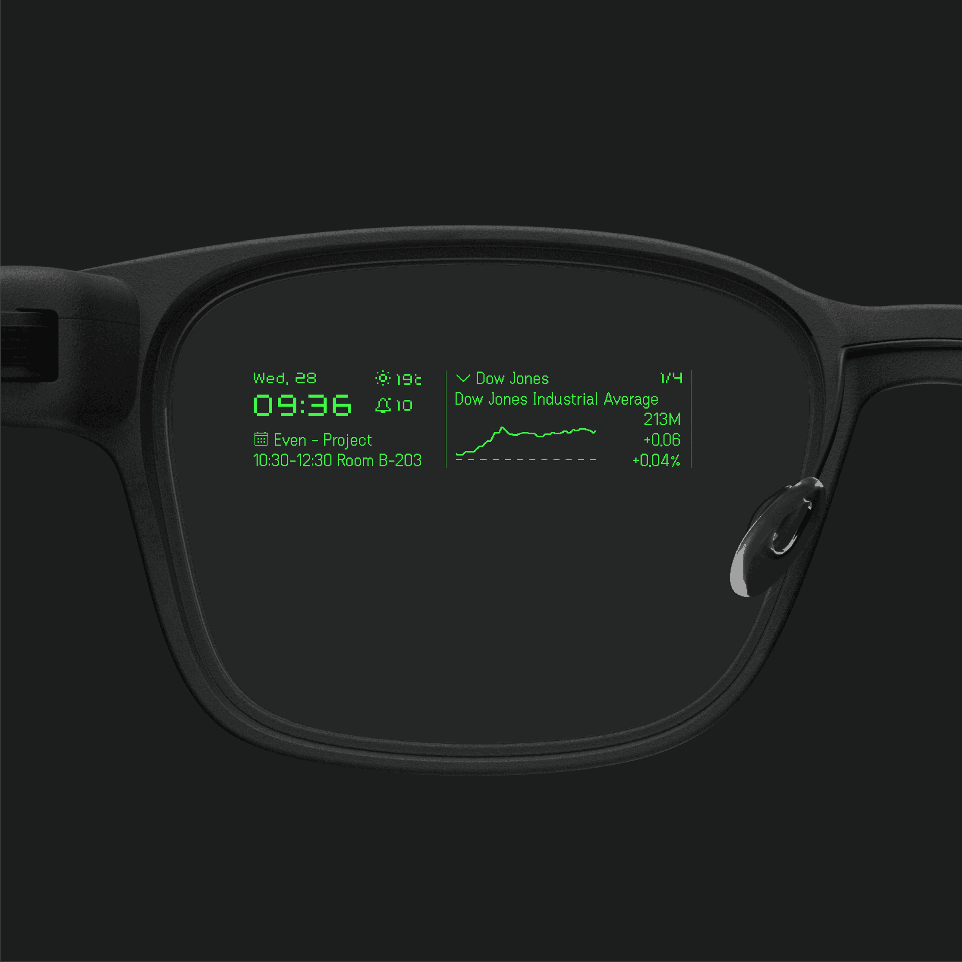 Even Realities Green Lettering