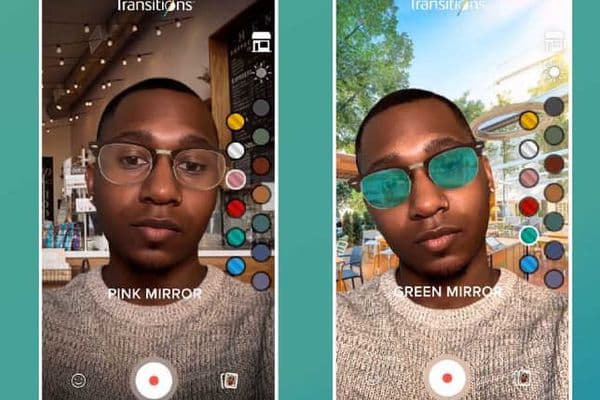 Transitions virtual try-on