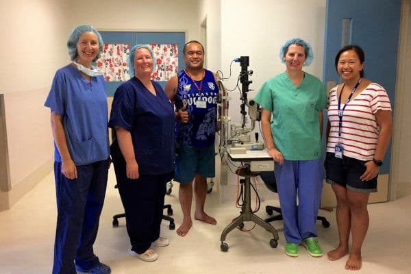Niue's first "phaco" cataract surgery