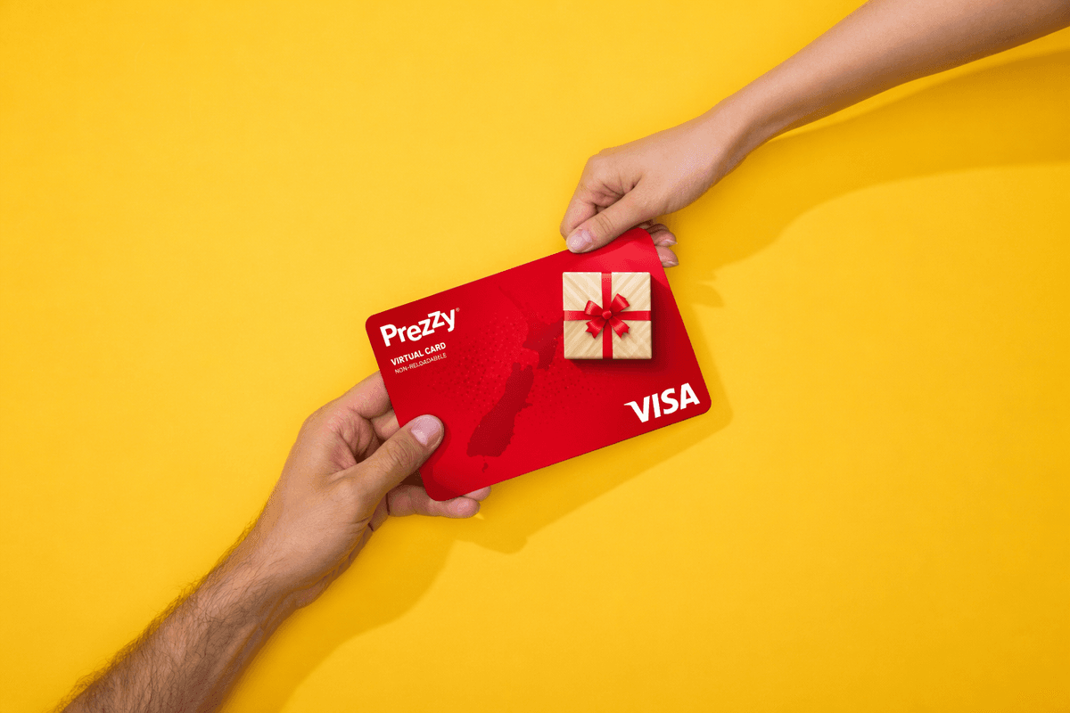 Prezzy Card being delivered to the winner