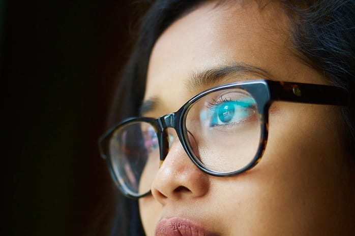 Computer vision syndrome and blue-light filtering lenses