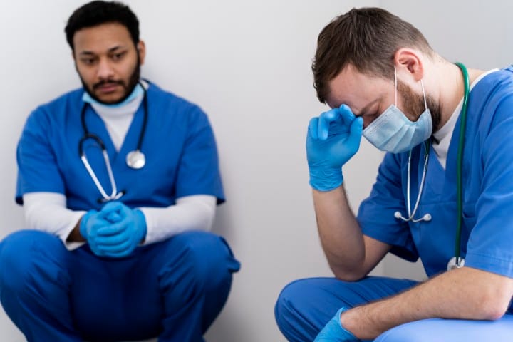tired health workers