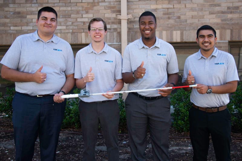 White cane goes high-tech