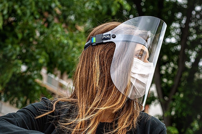 Polaroid face shields