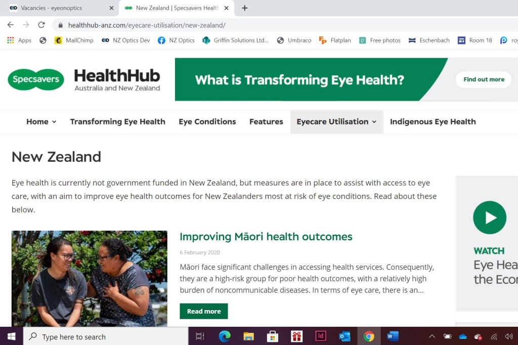 Specsavers’ Health Hub live