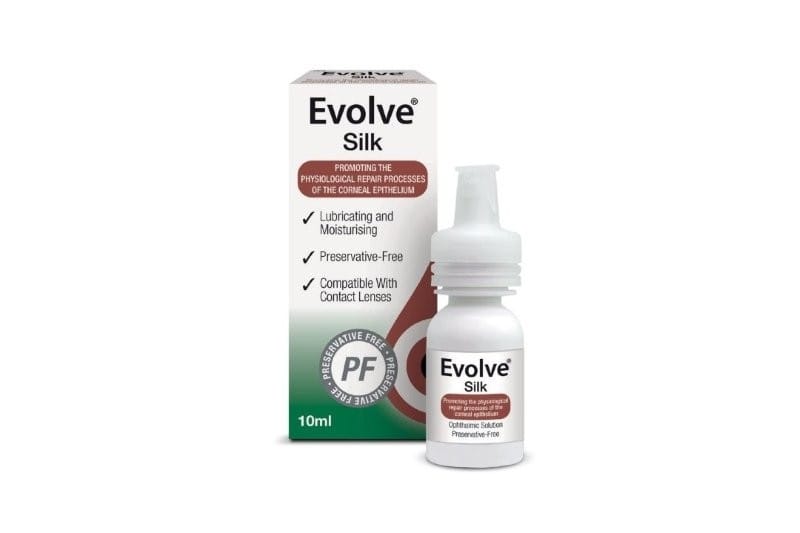 Silk eyedrop promoting corneal healing