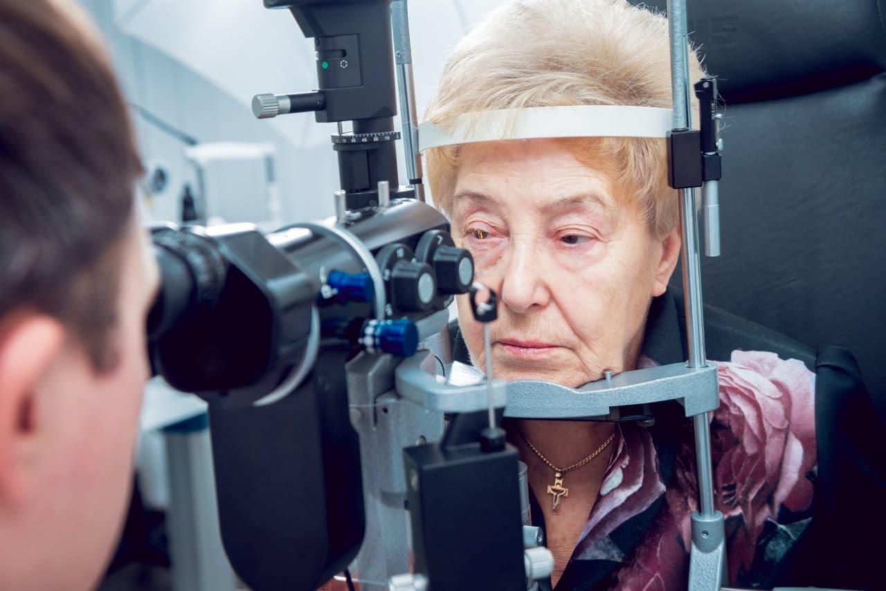 Eye Exam On Older Patient