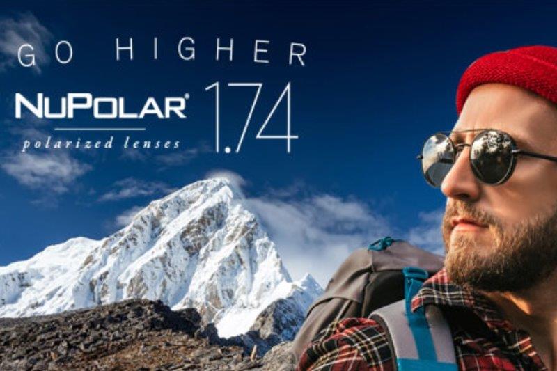 NuPolar polarised lenses available in 1.74 high index